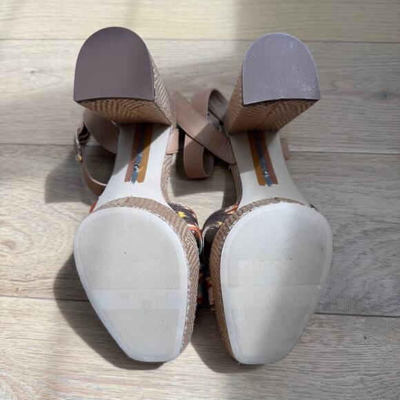 Sam Edelman Nolita Platform Woven Boho Block Heel Ankle Strap Sandal NEW Sz 7.5 - Picture 6 of 11